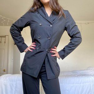 🖤 Vintage 90s double breasted black pea coat from Banana Republic 🖤